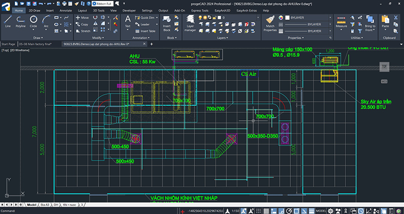 giao dien phan mem progecad professional